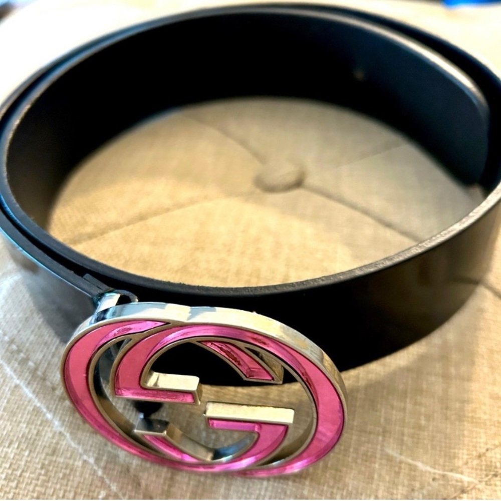 Black Patent Leather Gucci Belt